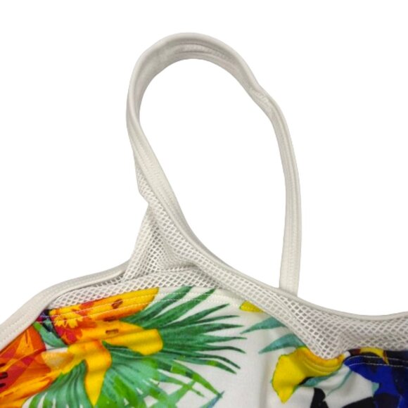 Athleta Womens‎ Swim Bikini Top Size 36 B/C Floral Tropical Mesh Underwire Beach - Picture 5 of 16